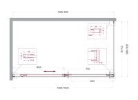 Душевой уголок BelBagno Soft Close-1 AH-1-160/90-C-Cr профиль хром