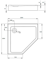 Поддон для душа Radaway Doros PT Compact 100x100 с сифоном