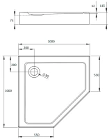 Поддон для душа Radaway Doros PT Compact 100x100 с сифоном Поддон для душа Radaway Doros PT Compact 100x100 с сифоном