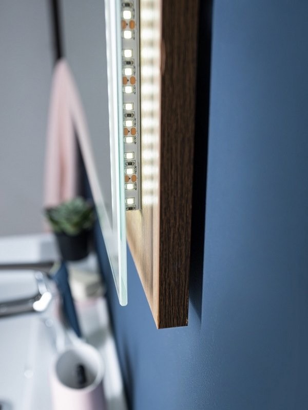 Зеркало Aquanet Nova Lite 90 дуб рустикальный, с подсветкой