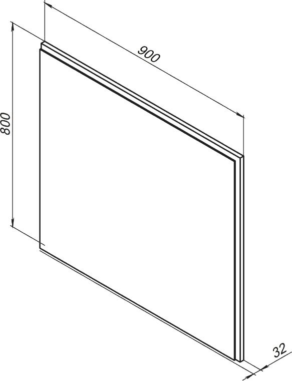 Зеркало Aquanet Nova Lite 90 дуб рустикальный, с подсветкой