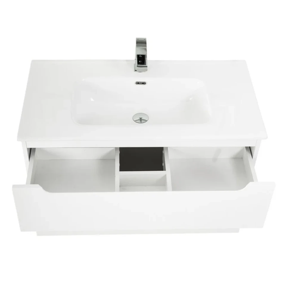 Тумба с раковиной BelBagno Etna 100 2 ящика, bianco lucido