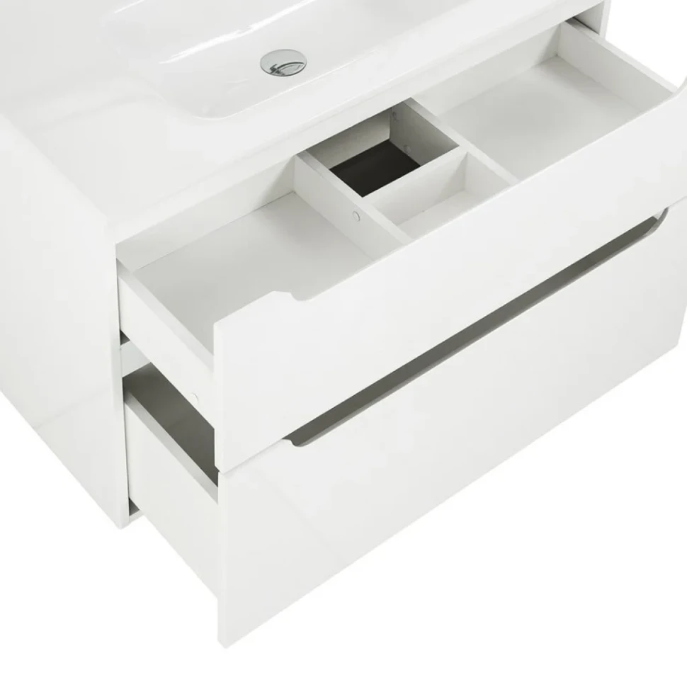 Тумба с раковиной BelBagno Etna 100 2 ящика, bianco lucido