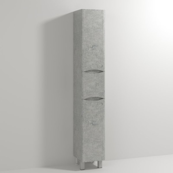 Шкаф пенал для ванной Vod-Ok Adel 35 R, с бельевой корзиной, горный камень