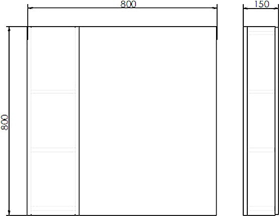 Зеркало Comforty Осло 80 бетон светлый