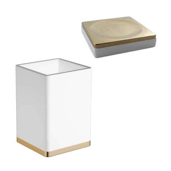 Набор Стакан Boheme 10961-B-G + Мыльница 10960-W-G