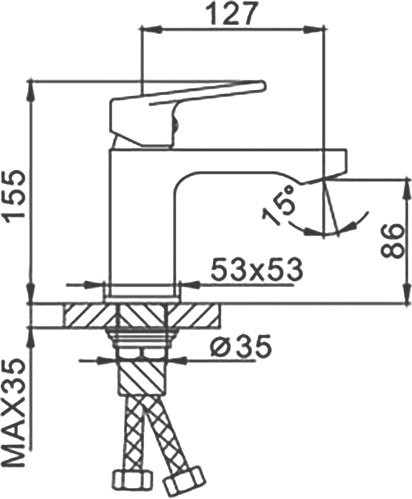 Смеситель для раковины Frap H46 F1046