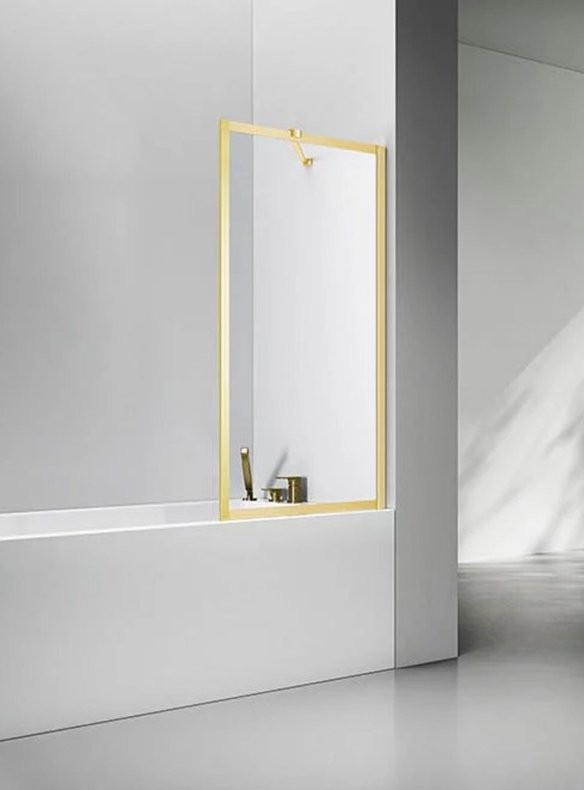 Шторка на ванну Veconi Palau PL85G-60-01-C8 60x150, брашированное золото