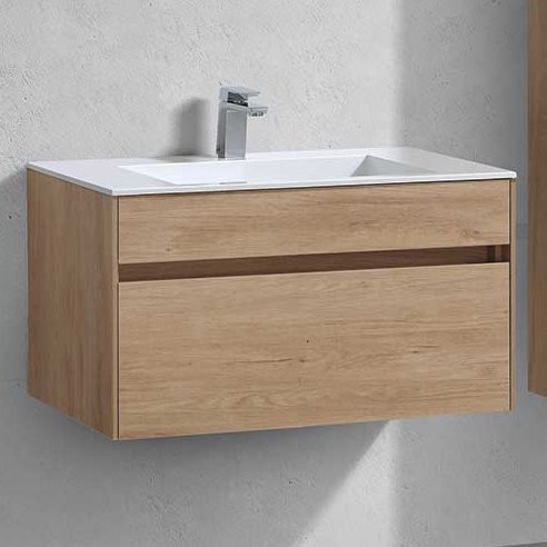 Тумба под раковину Vincea Chiara 80 подвесная, натуральный дуб