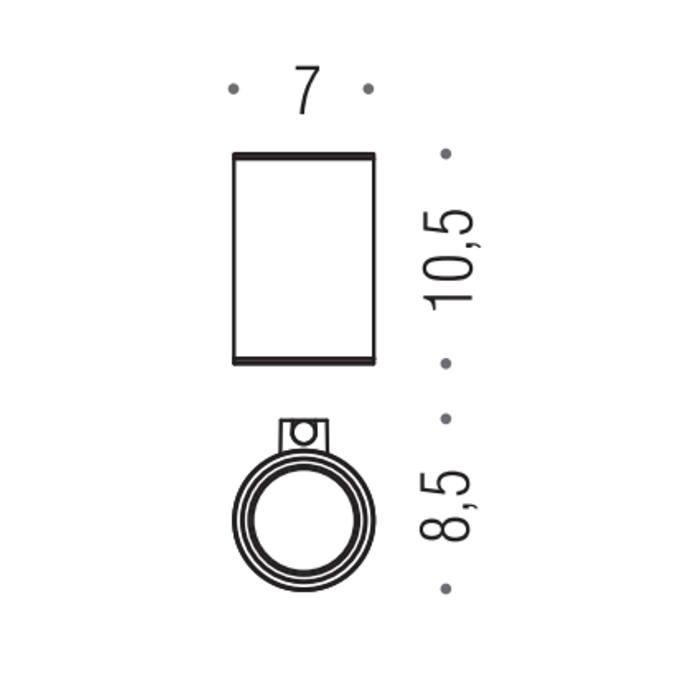Стакан Colombo Design Mini B4002.NM Матовый графит