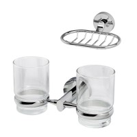 Набор Стакан Wasserkraft Rhein K-6228D + Мыльница K-6269 Набор Стакан Wasserkraft Rhein K-6228D + Мыльница K-6269