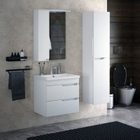 Тумба с раковиной Corozo Теона Z2 60 подвесная, белая