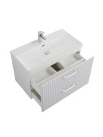 Мебель для ванной комнаты BelBagno Due 80 ручки белые, bianco lucido