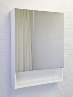 Зеркало-шкаф Comforty Никосия 60 белый глянец
