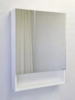 Зеркало-шкаф Comforty Никосия 60 белый глянец