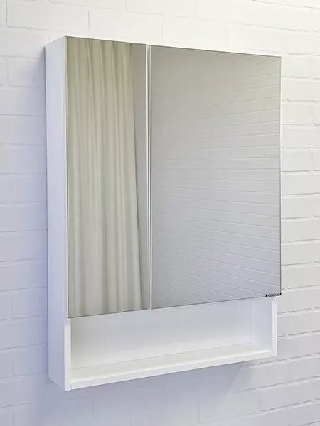 Зеркало-шкаф Comforty Никосия 60 белый глянец