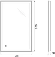 Зеркало BelBagno SPC-GRT-500-800-LED-TCH Зеркало BelBagno SPC-GRT-500-800-LED-TCH