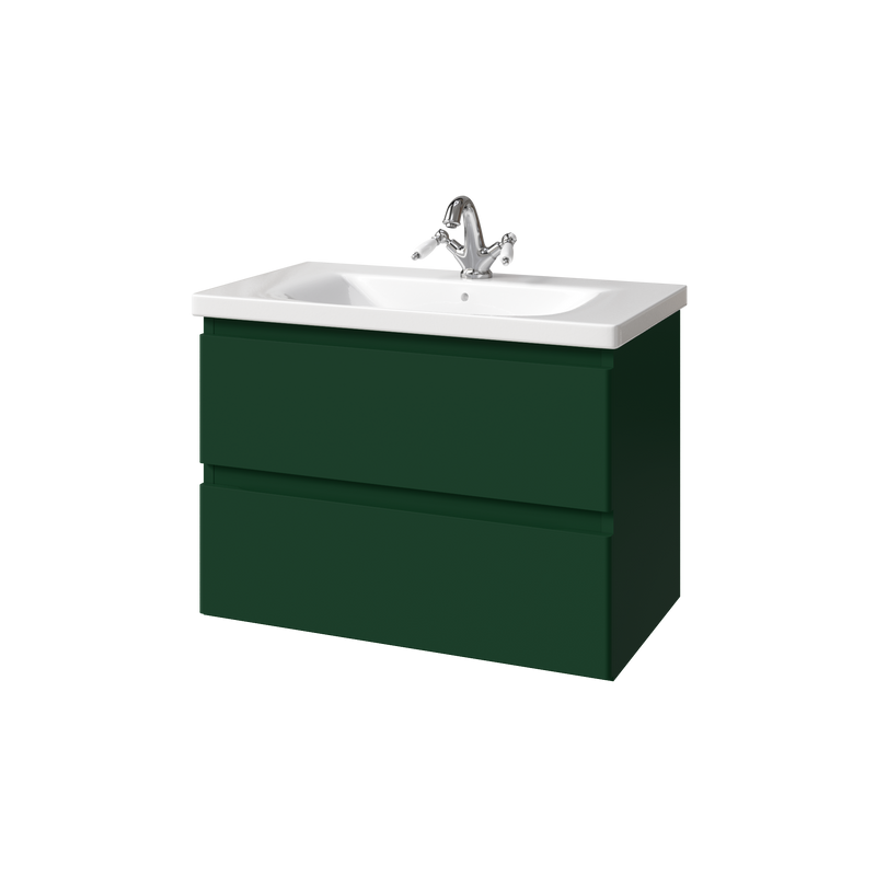 Тумба под раковину без столешницы Caprigo Forte 80 подвесная, бутылочное стекло