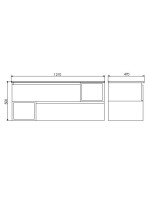 Тумба с раковиной Comforty Турин 120М подвесная, бежевый дуб