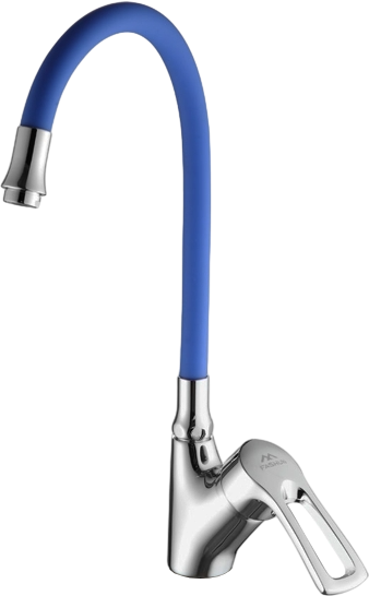 Смеситель для кухни Fashun A4466+A7253 хром, синий