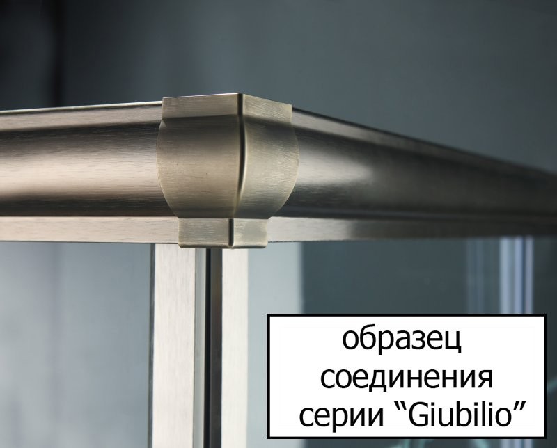 Душевой уголок Cezares Giubileo -A-2-100 стекло с узором, золото