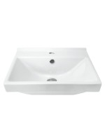 Тумба с раковиной Comforty Никосия 50Н напольная, белый глянец