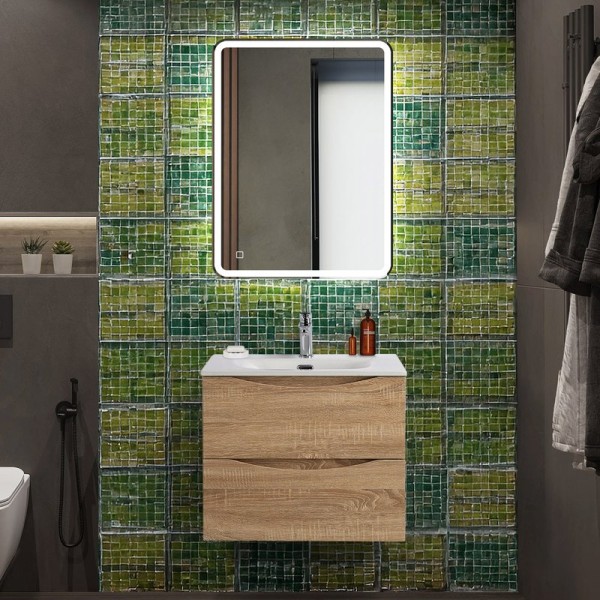 Мебель для ванной комнаты BelBagno Marino-cer-n 60 подвесна, rovere bianco