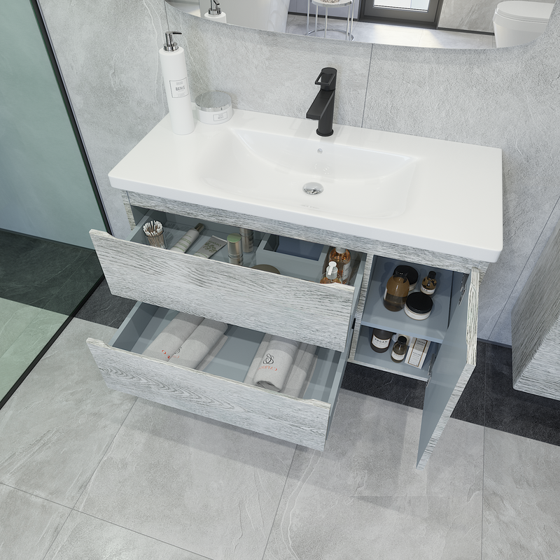 Мебель для ванной комнаты Caprigo Forte 100 R подвесная, белый клен