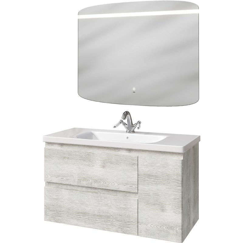 Мебель для ванной комнаты Caprigo Forte 100 R подвесная, белый клен