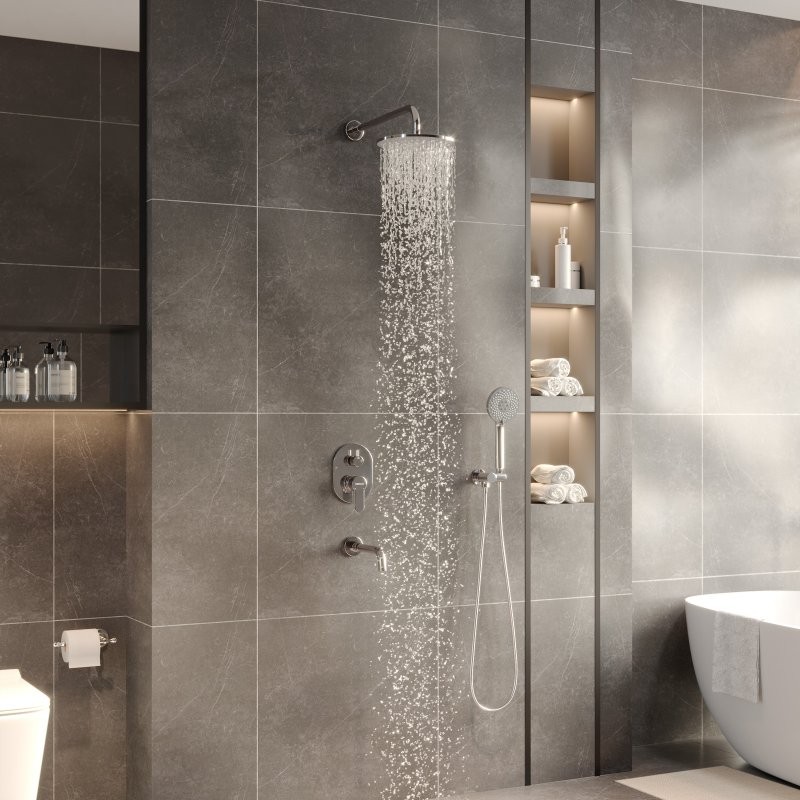 Душевой комплект Berges Nardis 3R 071007 С ВНУТРЕННЕЙ ЧАСТЬЮ, хром