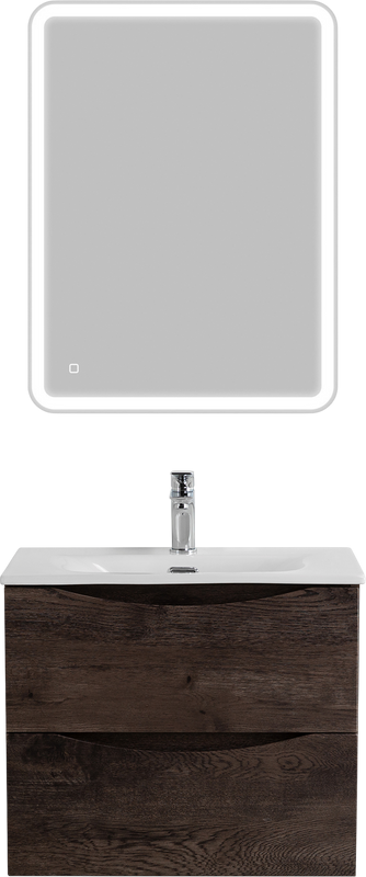 Мебель для ванной комнаты BelBagno Marino-cer-mini 60 подвесная, rovere nature grigio