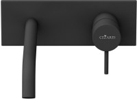 Смеситель для раковины Cezares Leaf BLI1-L-NOP С ВНУТРЕННЕЙ ЧАСТЬЮ, черный матовый