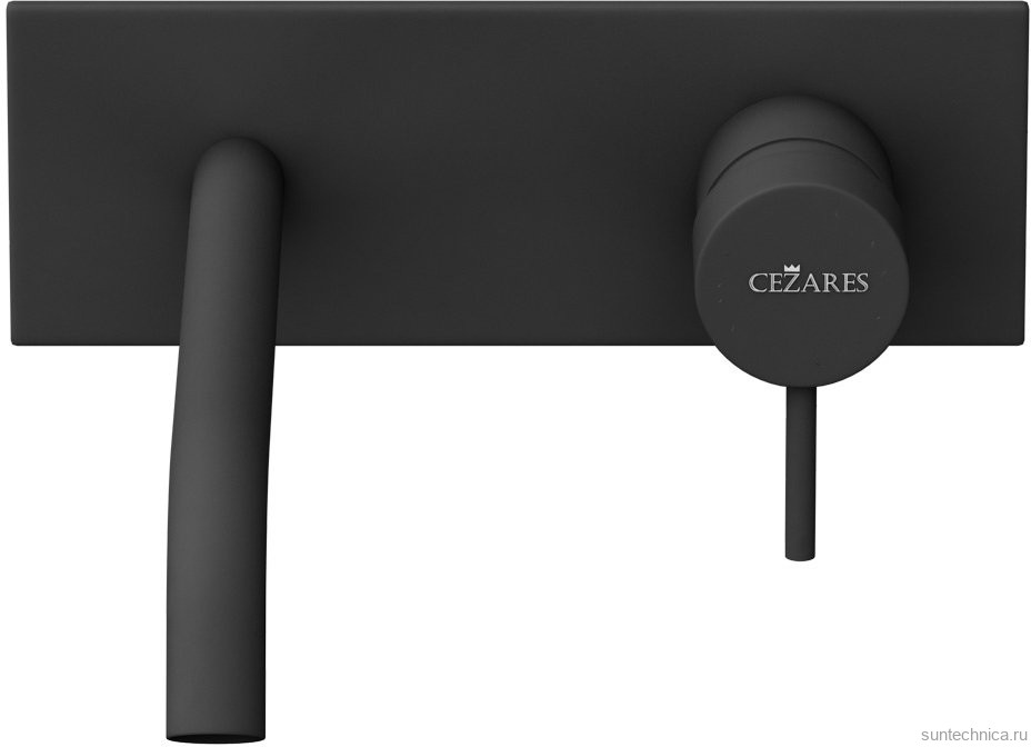 Смеситель для раковины Cezares Leaf BLI1-L-NOP С ВНУТРЕННЕЙ ЧАСТЬЮ, черный матовый