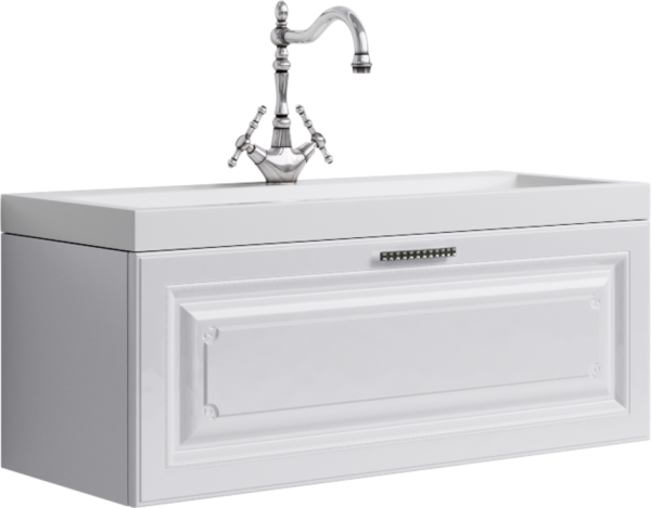 Тумба под раковину Aqwella 5 stars Империя 100 белый глянец