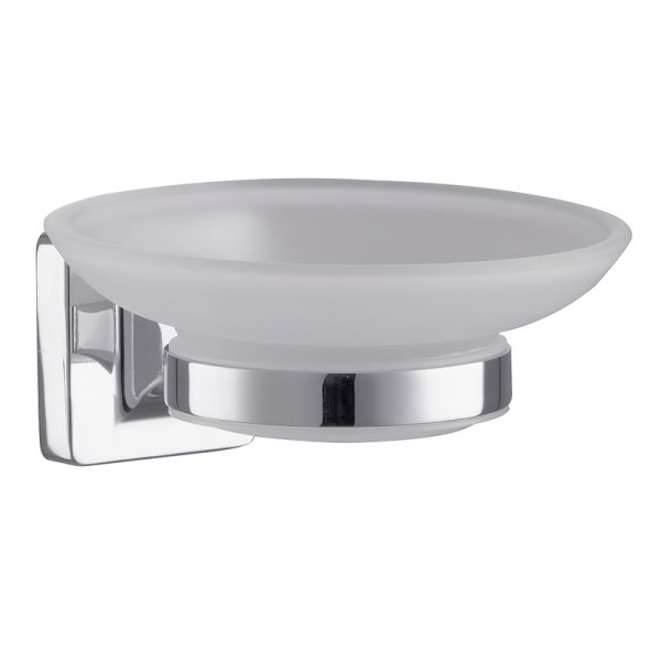 Мыльница Fashun A26 A2602 настенная, стеклянная, хром