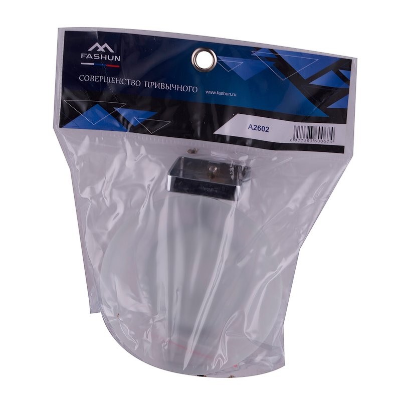 Мыльница Fashun A26 A2602 настенная, стеклянная, хром