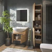 Мебель для ванной комнаты Vigo Wing 60 подвесная, дуб золотой, раковина Балтика 60