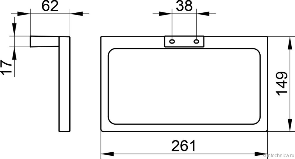 Держатель для полотенец Keuco Edition 11 22212 шлифованное красное золото, кольцо