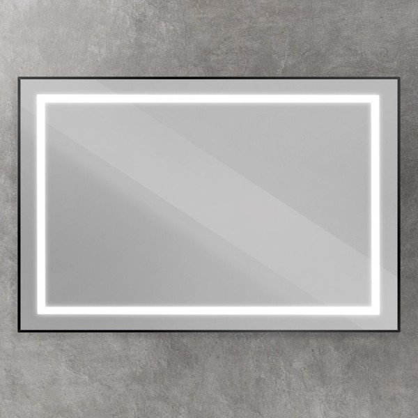 Зеркало BelBagno Kraft 120x80 с подсветкой, черное