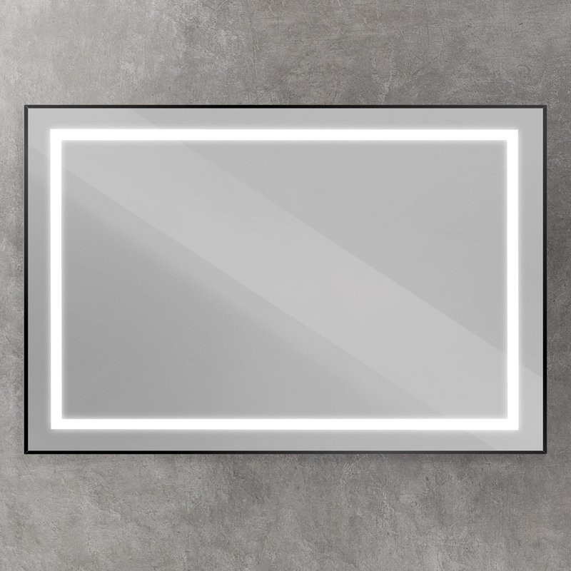 Зеркало BelBagno Kraft 120x80 с подсветкой, черное