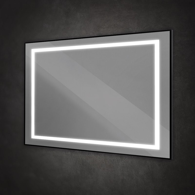 Зеркало BelBagno Kraft 120x80 с подсветкой, черное