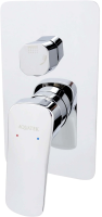 Встраиваемый смеситель для душа и ванны AQUATEK Вега AQ1046CR С ВНУТРЕННЕЙ ЧАСТЬЮ, хром