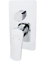 Встраиваемый смеситель для душа и ванны AQUATEK Вега AQ1046CR С ВНУТРЕННЕЙ ЧАСТЬЮ, хром