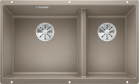 Комплект Мойка Blanco Subline 430/270-U серый беж + Смеситель Candor 523120