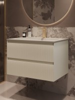 Тумба с раковиной Vincea Welle 80 m.beige soft-touch, раковина VCB-4H800J жасмин