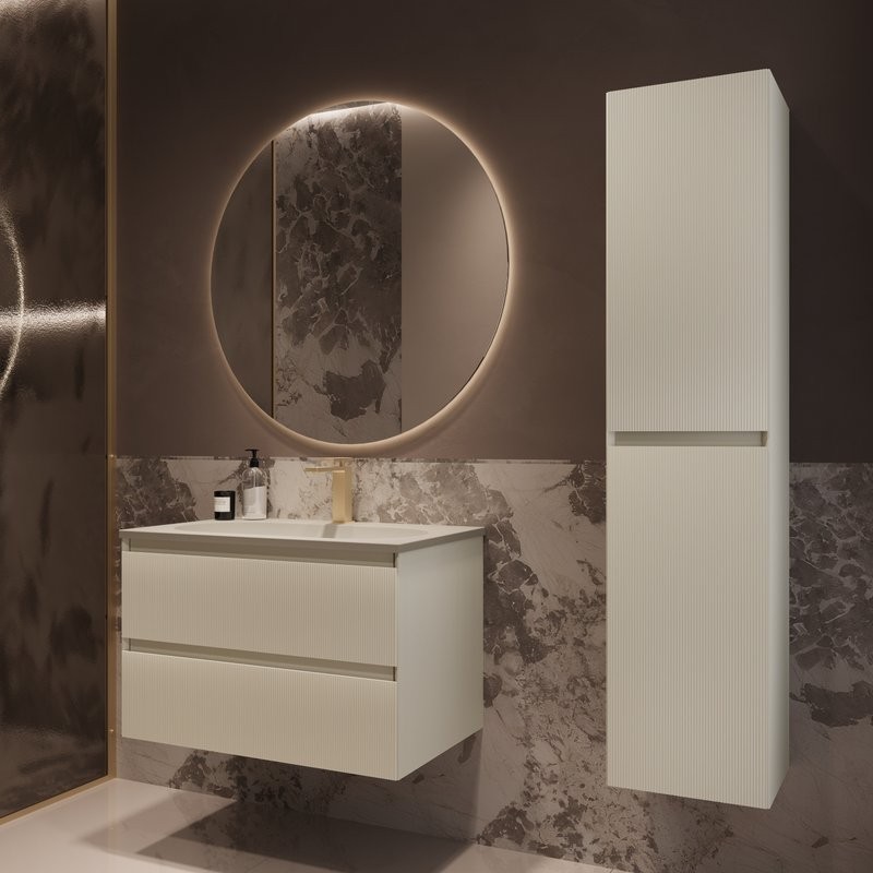 Тумба с раковиной Vincea Welle 80 m.beige soft-touch, раковина VCB-4H800J жасмин