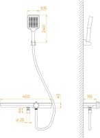 Смеситель для душа RGW Shower Panels SP-40Gr серый