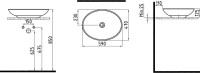 Накладная раковина Bien Harmony HRLG05901FD0W5000