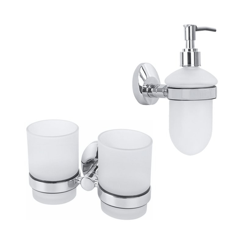 Набор Стакан Fixsen Europa FX-21807, двойной + Дозатор FX-21812