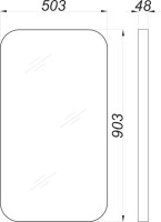 Мебель для ванной комнаты Aqwella Duet 53 L подвесная, под стиральную машину, белая